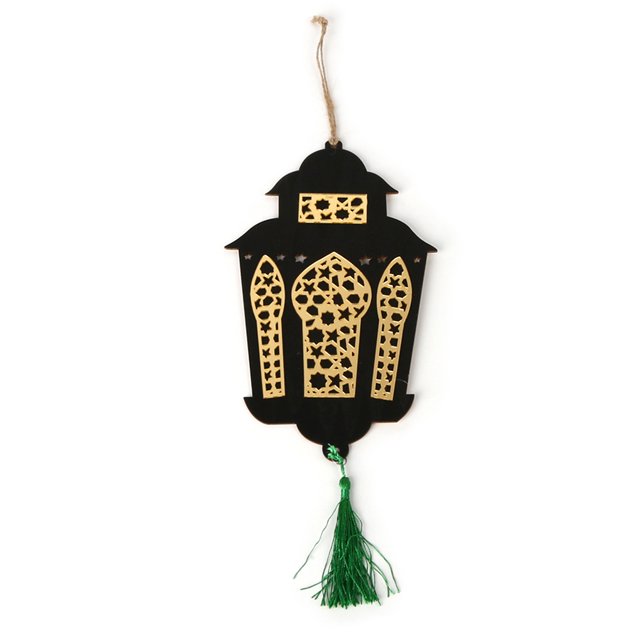 Bewildely 2 uds. Lasser Bairam adorno colgante el Festival de decoración de farol duradera de ruptura rápida regalo creativo con borla para puerta de Decoración del hogar JM01344 Bewildely HA011733-01