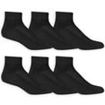thumbnail image 3 of Fruit of the Loom Men's 6-Pair Half Cushion Breathable Ankle Socks, black, Shoe Size: 6-12, 3 of 4