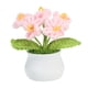 thumbnail image 1 of Uxcell Flores de ganchillo hechas a mano, flores artificiales de 5 cabezas 'No me olvides' con tallo, rosa, 1 of 5