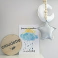 thumbnail image 3 of Oraceous Wooden Beads Garland with Moon Star Pendant Crib Mobile Nursery Hanging Ceiling Mobile for Kids Room Bed Crib Decor White Grey, 3 of 10