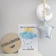 thumbnail image 5 of EeaseMX Adorno colgante de madera con forma de luna y estrella para cama de bebé, tienda de juegos, habitación, cuna (luna blanca y estrella gris), 5 of 7