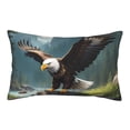 thumbnail image 3 of Salouo Forest River Bald Eagle Print Print Pillow Case Cover,Wrinkle-Free Bed Pillow Cover Pack of 1 Home Decor Fade-Resistant and Stain-Resistant ,Pillows Not Included -14"x20", 3 of 8