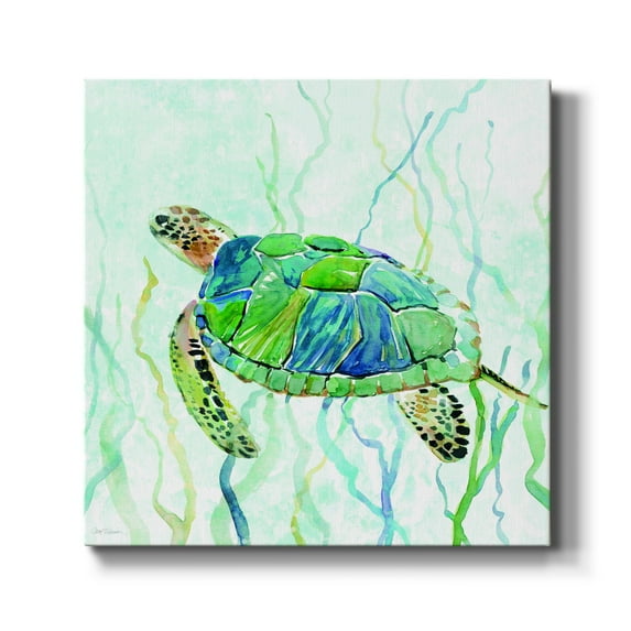 Sea Turtle Swim II-Premium Gallery Wrapped Canvas - Ready to Hang
