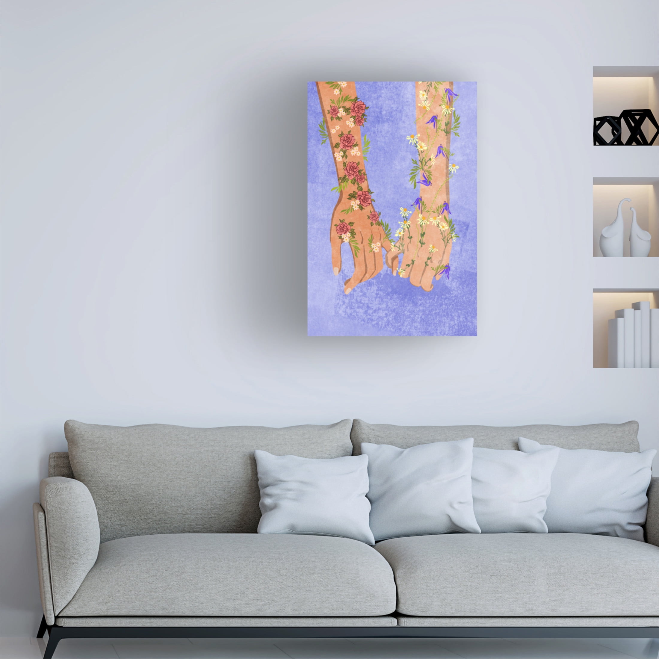 Trademark Fine Art Raissa Oltmanns Holding hands Canvas Wall Art