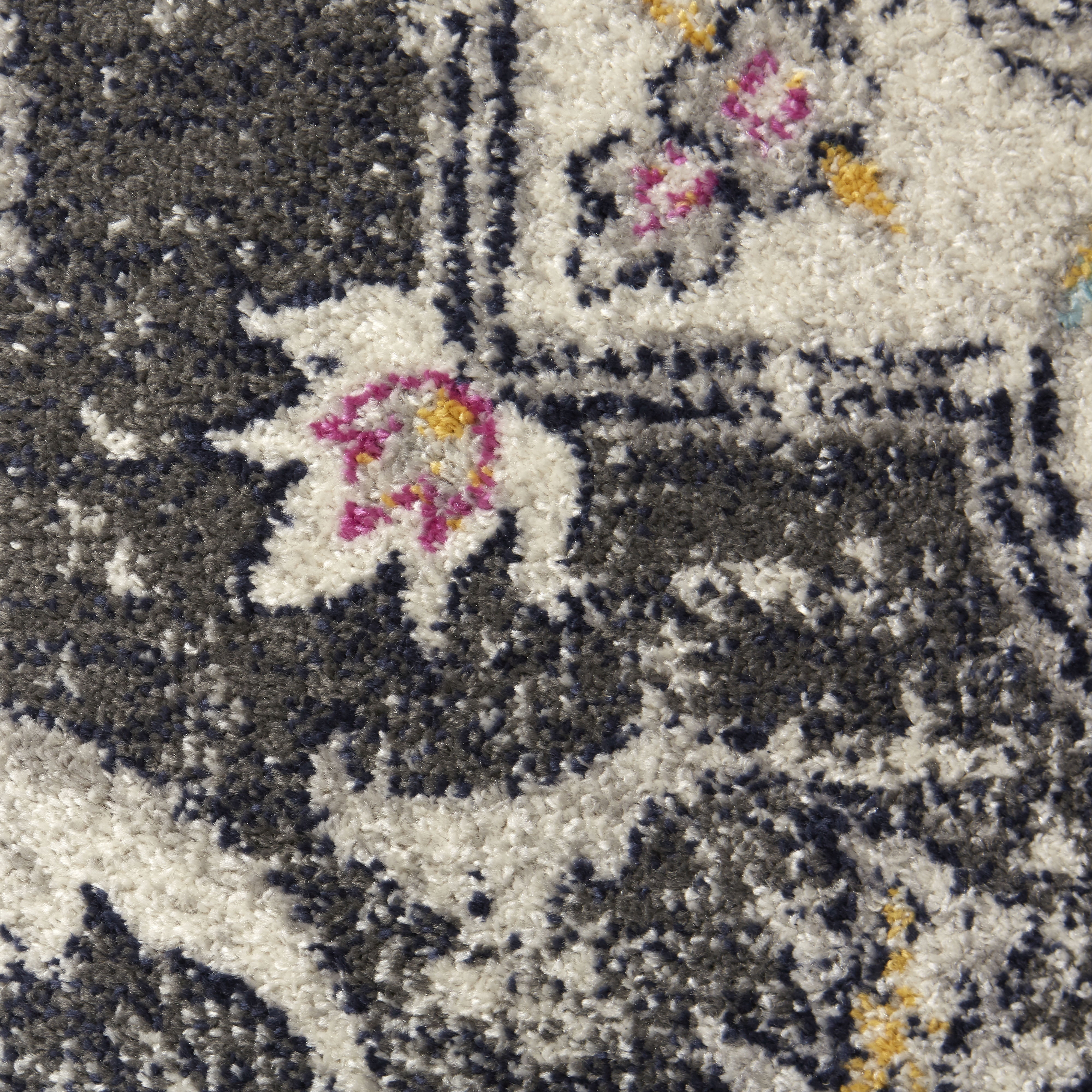Home Dynamix Nova Astoria Medallion Area Rug, Dark Gray/Ivory, 5'2"x7'2"