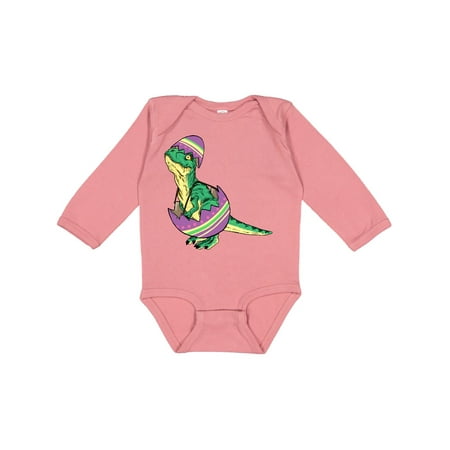 

Inktastic Easter Baby T-Rex in an Easter Egg Gift Baby Boy or Baby Girl Long Sleeve Bodysuit