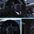 thumbnail image 2 of Riwesomey Auto decoración invierno cálido Universal Car-styling cálido felpa cubre coche volante cubierta perla terciopelo Automoción decorativa y accesorios negro, 2 of 8