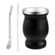 thumbnail image 2 of Juego de taza de mate para el hogar, duradera y fácil de limpiar, 230 ml, ideal para el dormitorio. Negro, 2 of 9