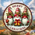 thumbnail image 3 of Tablero Decorativo Circular de Madera onlyliua con Forma de Enano de Feliz Navidad, 3 of 7