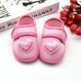 thumbnail image 4 of 1/3-Pack Baby Girls Shoes Heart Letter Print Non-Slip Soft Sole Cloth Crib Shoes First Walkers Princess Flats Wedding Dresses Shoes Valentines Day Gift 0-18 Months, 4 of 8