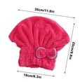 thumbnail image 4 of Microfiber Hair Towel Cap Soft Absorbent Quick Dry Bandana with Bow for Curly Long Thick Wet Hair Bath Shower Swim Turban Wrap, 4 of 9