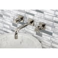 thumbnail image 2 of Kingston Brass KS6126DX Concord Double-Handle Wall Mount Bathroom Faucet, Polished Nickel, 2 of 8