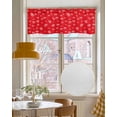 thumbnail image 4 of Valentine's Day Love Linen Curtain Valance for Bedroom/Bathroom/Kitchen/Office/Living/Dining Room Windows,Modern Red White Valentine Heart Rod Pocket Topper Drapes Decorative Cafe Drapery Panel 60x18, 4 of 6