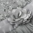 thumbnail image 7 of Uhnice Sequin Sleeveless Tulle Mesh Flower Girl Party Dress (Silver Grey, 7 Years/150), 7 of 7