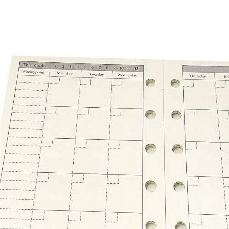 A7 Planner Refill,Mini Binder Refills,6 hole/100gsm Thick Paper/4.84 x 3.23'', Harphia(Line)