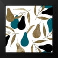 thumbnail image 2 of Sophie 6 20x20 Black Modern Framed Museum Art Print Titled - Au Pear Teal and Gold I, 2 of 5
