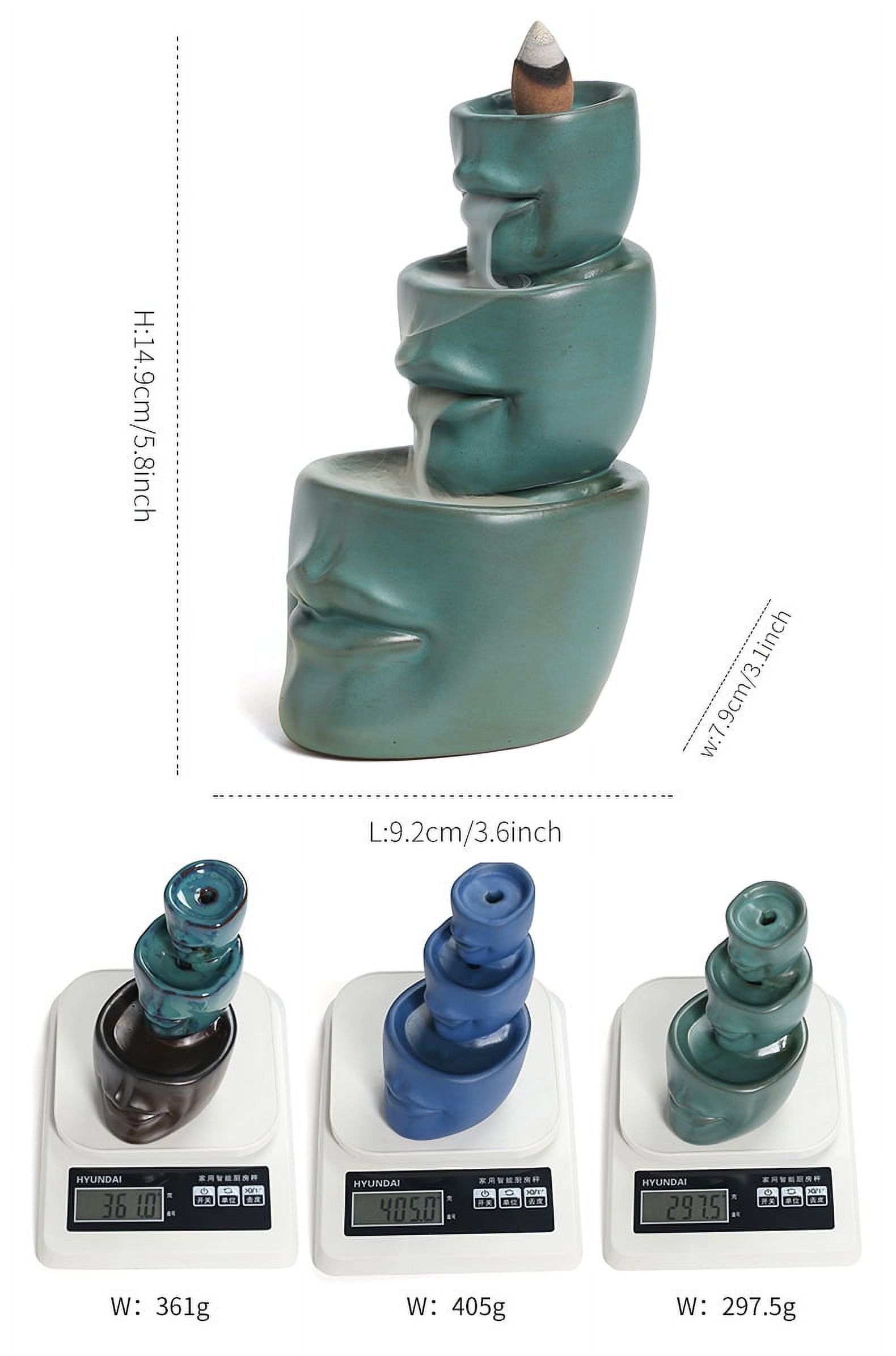 Creative European Style Facial Backflow Incense Burner Smoke Artistic Incense Holder Home Decoration Crafts Accessories