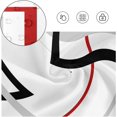 thumbnail image 2 of Red Black Shower Curtain Abstract White Grey Gray Geometric Cross Checkered Modern Geometry Minimalist Neutral Design Polyester Waterproof 12 Pack Plastic Hooks 72"W x 78"L (Pack of 1), 2 of 6