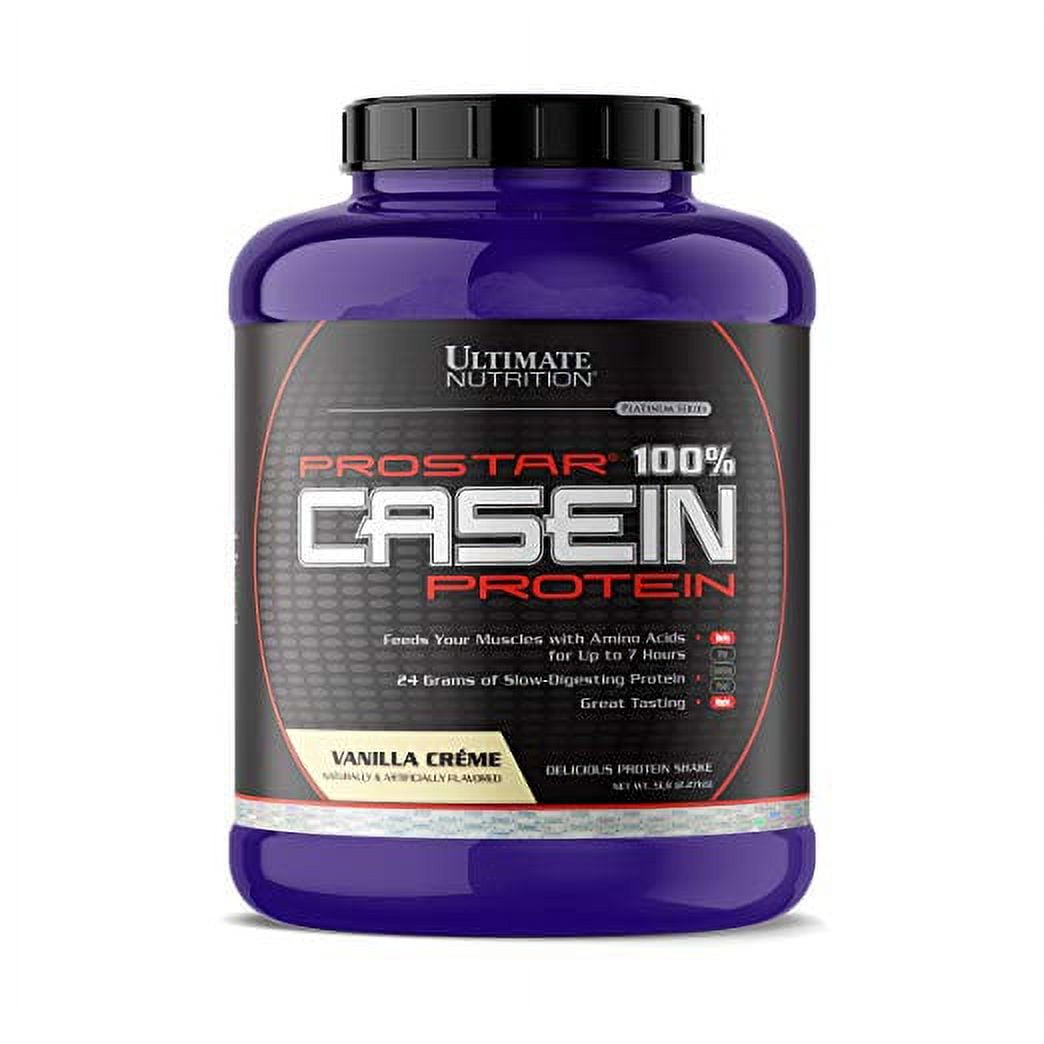 Ultimate Nutrition Prostar Micellar Casein Protein Powder 24 Grams of Protein, 9.9 Grams of EAAS, and 4.6 Grams of BCAAS-69 Servings,Vanilla Powder,5 Pounds