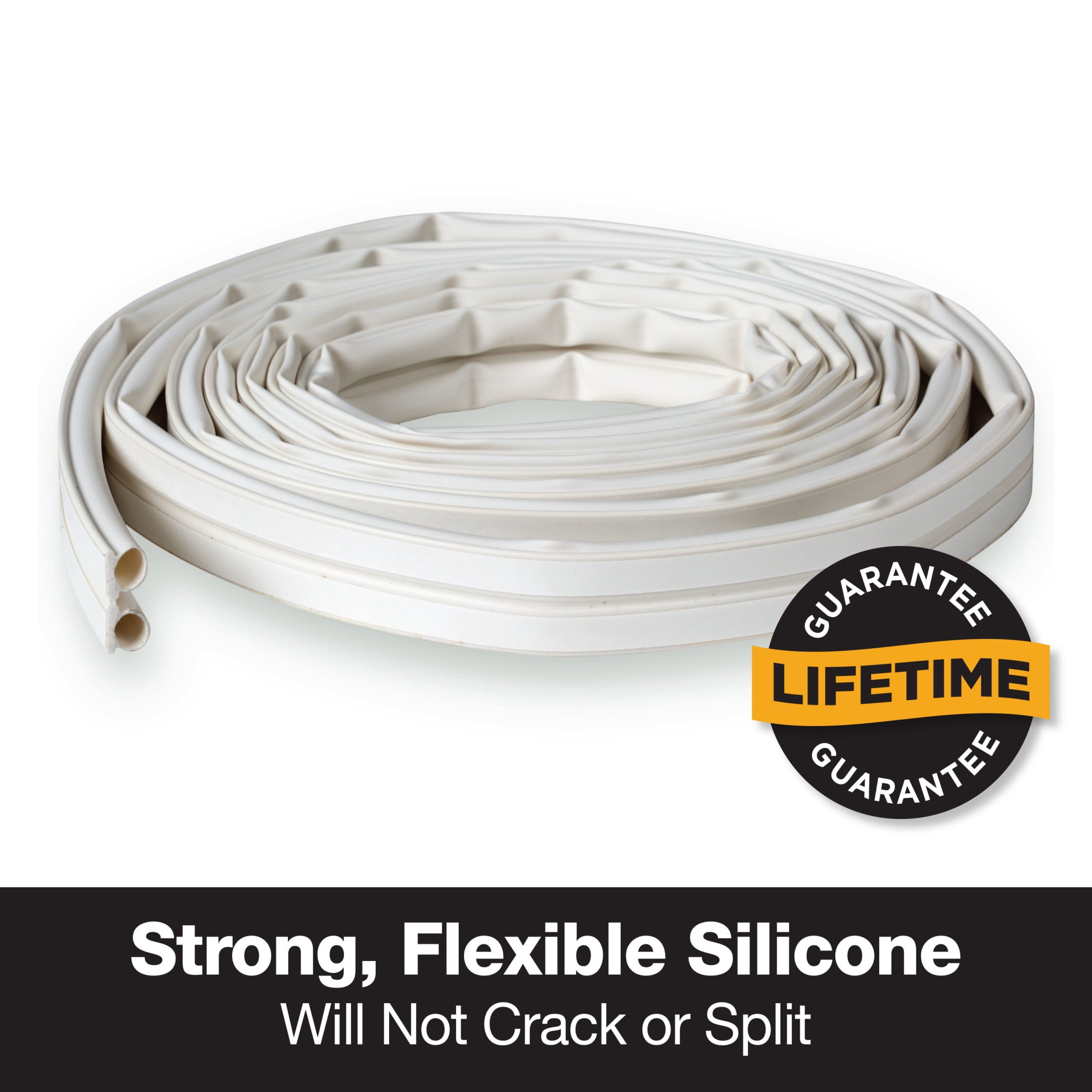 Duck Brand, 0.31 Inch X 0.25 Inch X 102 Inch White Max Strength Silicone Medium Gap Seal, Self-Adhesive