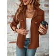 thumbnail image 7 of Women’s Jackets Fall Long Sleeve Lapel Zipper Pocket Button Street Style Casual Chic Motorcycle Coat S-2XL, 7 of 7