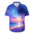 thumbnail image 3 of ZCFZJW Mens Hawaiian Shirts Short Sleeve Regular Fit Casual Button Down Tropical Palm Tree Printed Summer Beach Vacation Tees Shirt Tops Multicolor#02 XXXXXL, 3 of 5