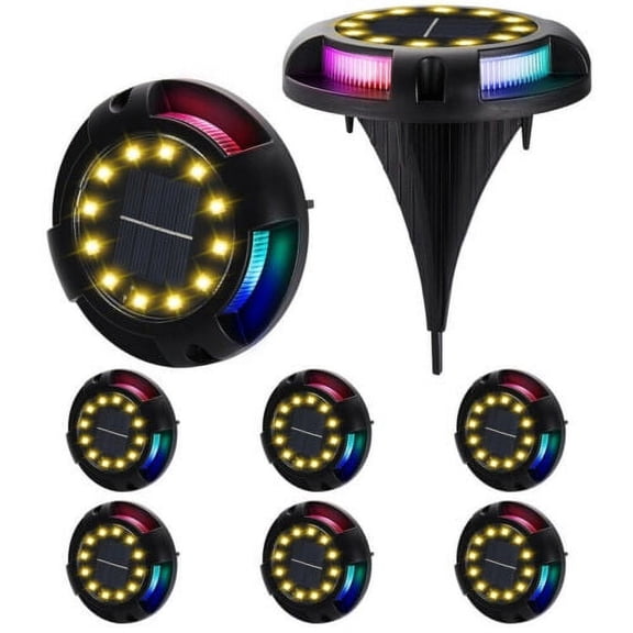 8pcs Solar Ground Lights 12 LED Buried Lawn Lamp Yard Path Landscape Lights