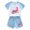 Light Blue, variant on Odeerbi 1-12 Years Toddler Boys Girls Summer Outfits Dinosaur Print Cotton Short Sleeve Raglan Shirts Shorts Two-piece Set Casual Loungewear Toddler Boys Girls Clothes