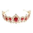thumbnail image 4 of unbranded  Red Tiara Wedding Crown Quality Assured Headpiece Bride Miss, 4 of 8