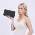 thumbnail image 5 of Hukapapa Bolso de mujer con lazo, estuche largo para lápices, monedero, bolso para teléfono móvil para mujer, negro, 5 of 5