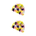 thumbnail image 1 of Guardurnaity Stay In Fashion Gorros de natación Resistentes al desgarro para Damas Accesorios cómodos de Nylon para la Piscina Gorro de baño Multicolor 2Conjunto, 1 of 6