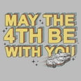 thumbnail image 2 of Men's Star Wars Millennium Falcon May the 4th Be With You  Graphic Tee Athletic Heather 2X Large, 2 of 5