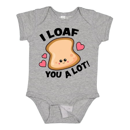 

Inktastic I Loaf You a Lot with Cute Bread Clip Art Boys or Girls Baby Bodysuit
