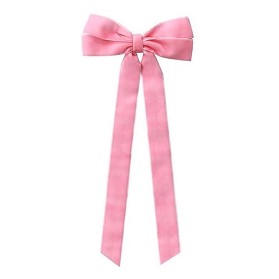 Velvet Ribbon Bows for Christmas Tree, 1 Pc Vintage Rustic Small Craft Bows Ornaments for Garland Wreath Gift Wrapping Candy Bags Party DIY Decorations, 7.09 Inch, Pink