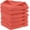 Coral, variant on Elegant Comfort Turkish Cotton Washcloth Set, 6-Pack, 13" x 13", Highly Absorbent - Soft Bathroom Towels, Burgundy