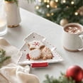 thumbnail image 7 of Christmas Tree Ceramic Tray Chip & Dip , Santa Pattern Christmas Kitchen Decor for Holiday Treats, Candy, Festive Tableware for Christmas Parties(B), 7 of 7