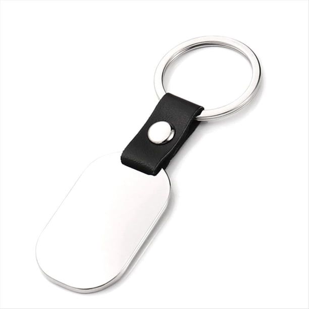 en Blanco de SublimacióN de 10 Piezas de Transferencia de de Metal Llaveros de Tablero en Blanco para SublimacióN de Bricolaje, 5 Formas