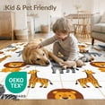 thumbnail image 4 of ODIKA Educational Creature Alphabet Grid With Cheerful Zoo Animal Graphics Low Profile Flatwoven for Great Room, Indoor Open Concept, Large Living, 4 of 7