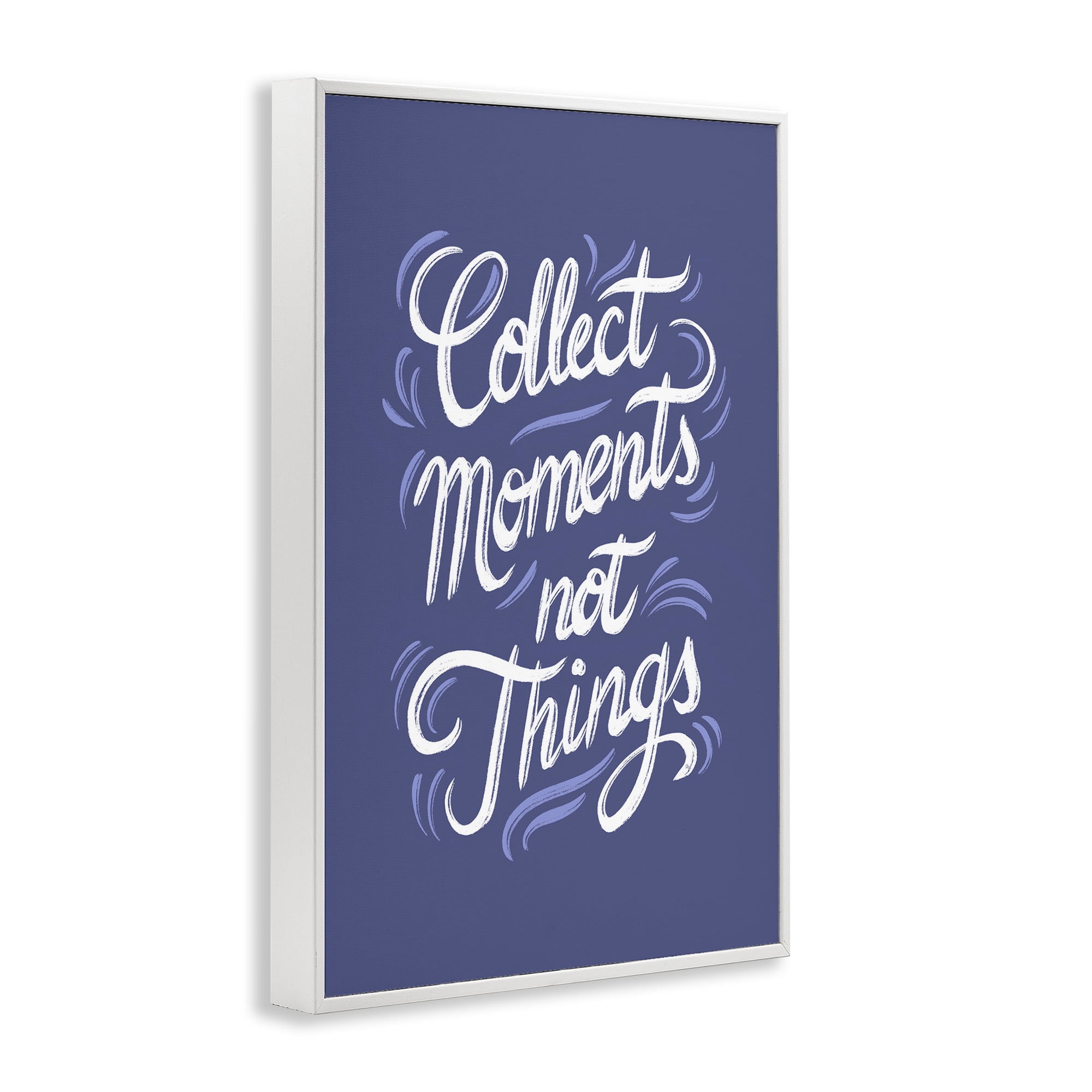 Stupell Industries Collect Moments Not Things White Framed Giclee Art, design by Martina Pavlova