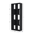 thumbnail image 6 of Bookshelf Storage Shelf,  5-Tier Bookcase, 12-Cube Open Shelf, Space Saving Organizer Shelves Book Rack, Free Standing Wood Display Bookshelves for Books,CDs,Living Room,Bedroom,Office, Black, 6 of 6