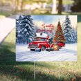 thumbnail image 4 of Santa is Coming Schnauzer Merry Christmas Xmas Noel Truck Tree Yard Sign Miniature Schnauzer Dog Lover Outdoor Home Lawn Garden Porch Decor - 02023, 4 of 5
