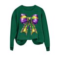 thumbnail image 6 of Xuyuer Women's Carnival Printed Long Sleeved Round Neck Mardi Gras Sweatshirt Carnival Outfits Women Carnival Sweatshirts Fat Tuesday Fashionable Pullover Tops, 6 of 6