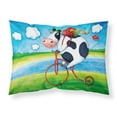 thumbnail image 1 of Carolines Treasures APH0076PILLOWCASE Cow Riding Bicycle Fabric Standard Pillowcase, 1 of 2