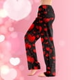 thumbnail image 2 of LUOGENLI Pantalon Décontracté pour Femme Ladies'025 Saint-Valentin Mode Décontractée Pantalon Décontracté Imprimé Femmes Pantalon Habillé Décontracté Femmes Pantalon Décontracté avec Taille Élastique Rouge Melon D\'eau TTG, 2 of 6