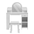 thumbnail image 6 of Danolapsi Kids Vanity with Lighted Mirror & Stool, Little Girls Vanity with Adjustable LED Light, Bookshelf, Storage Drawer & Shelves for Girls 3-9, 6 of 6