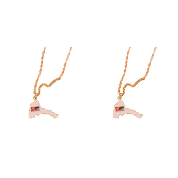 Sonducket Collar de acero inoxidable de lujo asequible de aleación para hombres y mujeres collares accesorios elegantes de diseño único para Eritrea 2Conjunto
