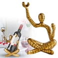 thumbnail image 1 of Abstract Art Wine Rack Modern Sculptural Holder For 6 Bottles Contemporary Living Room Decor, 1 of 9