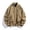 Brown, variant on Casual Jacket for Men Bomber Zip Up Solid Green Coat Long Sleeve Loose with Pocket Lightweight Jackets