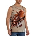 thumbnail image 2 of KLL Coffee Beans Chocolate Splash Print Workout Tank Tops Gym Sleeveless Fitness Muscle Tee-Small, 2 of 7