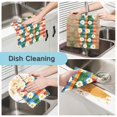 thumbnail image 2 of Yayeee 6 Pack Kitchen Dish Cloths Set for Washing Soft Drying Absorbent Microfiber Towels, Green Checkered Daisy, 2 of 9